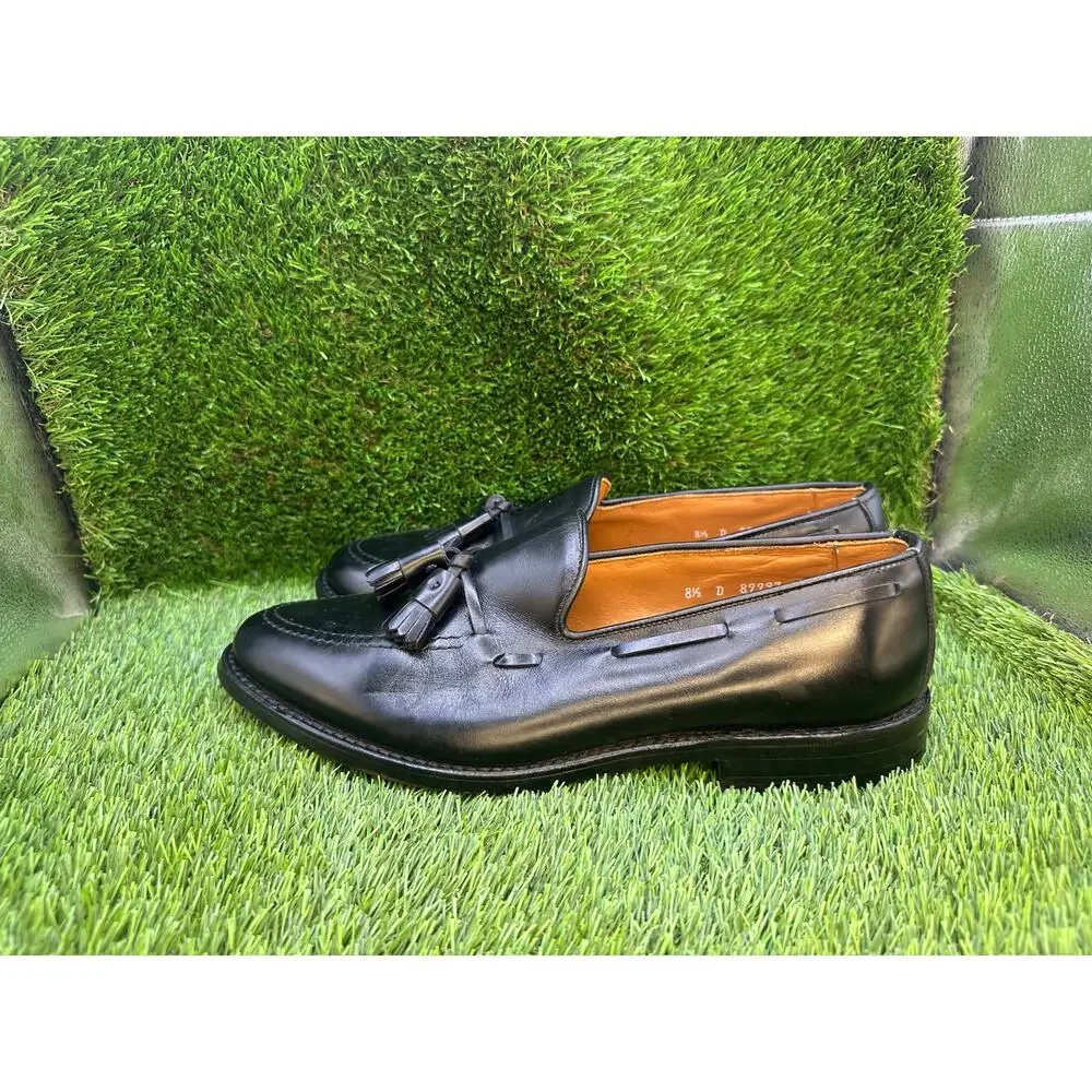Allen Edmonds Grayson EC4001968 Tassel Loafer Men's 8.5D Black Leather Preppy